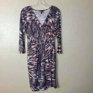 BCBGMaxazria Faux Wrap Sheath Dress S